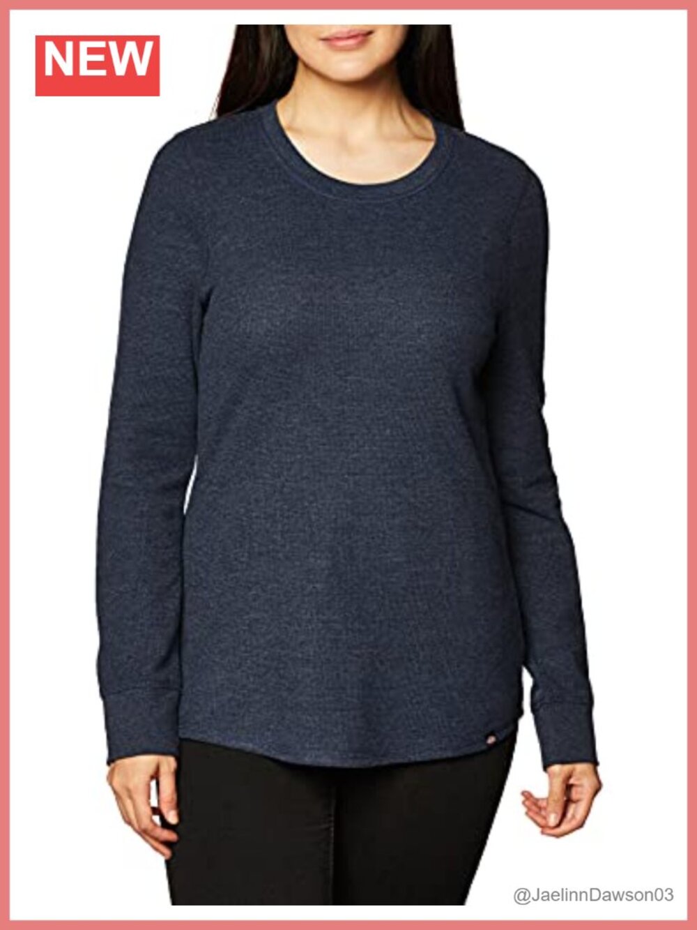 Dickies Women's Long Sleeve Crew Neck Thermal Shirt